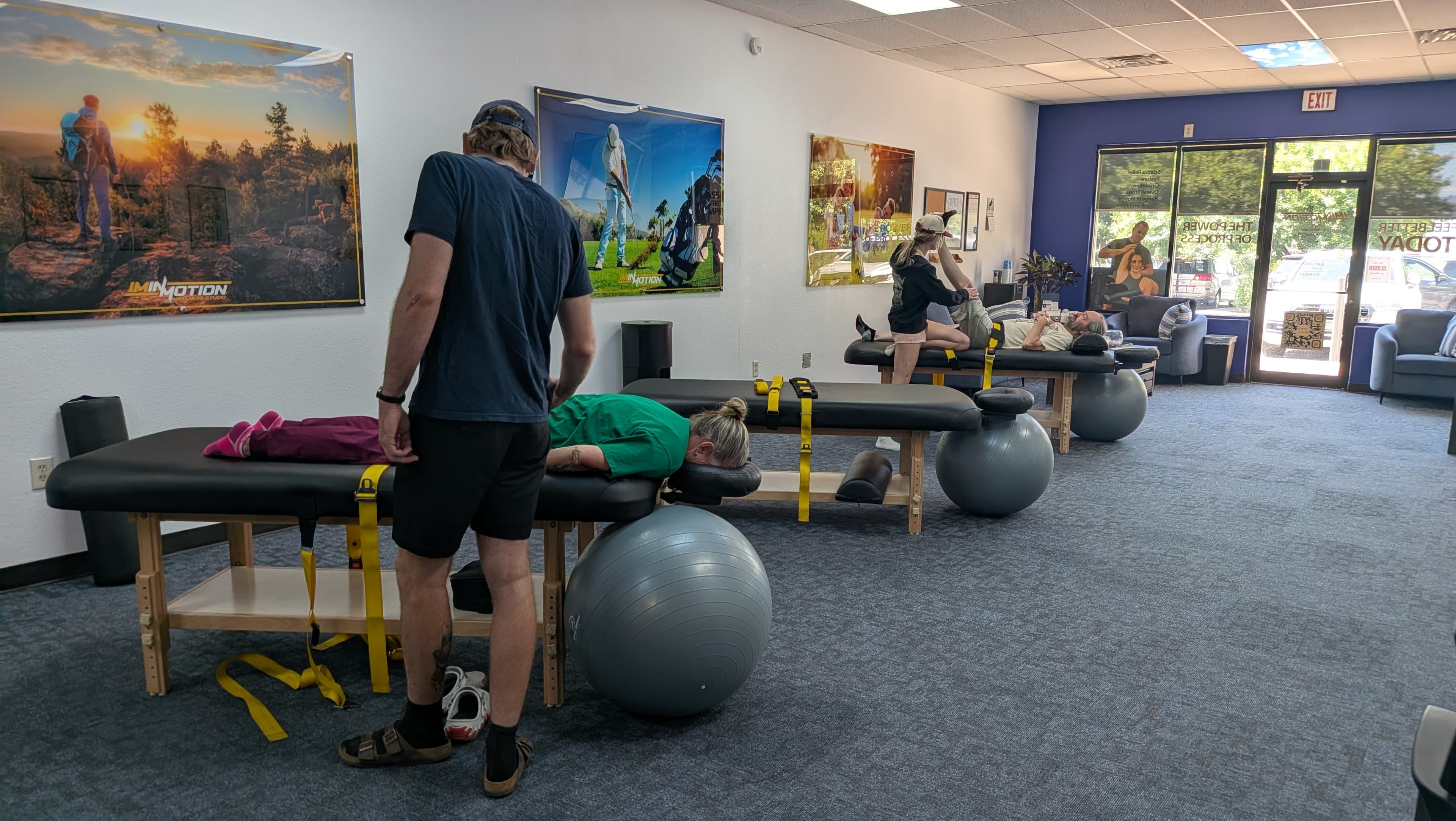 Assisted stretching session at InMotion Wellness Studio Grand Junction